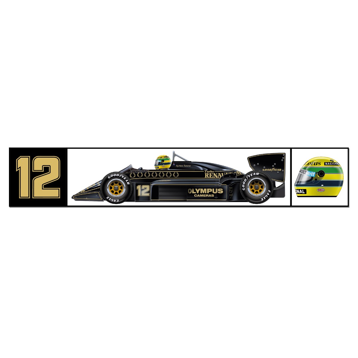 Senna Racing Wreath Decal Sticker Logo Brazil Honda Racing F Pair Car Truck Parts Money Sense Net